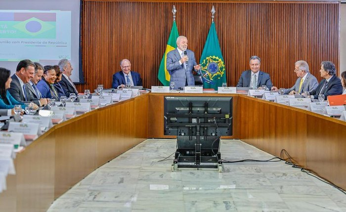 Primeira reunião ministerial de 2024, realizada nesta segunda-feira, 18 de março, no Palácio do Planalto