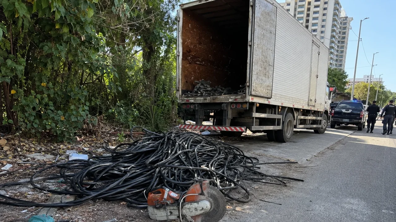 Criminosos abandonam 600 metros de cabos após ação da PM na Barra da Tijuca
