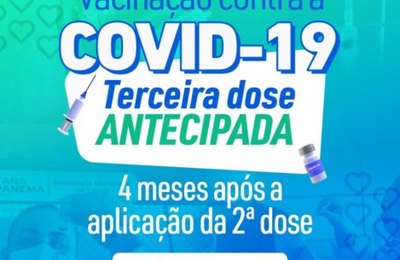 Santana do Ipanema antecipa intervalo da terceira dose para quatro meses