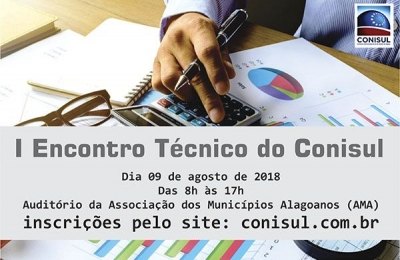 Conisul promove o I Encontro Técnico dia 9 de agosto