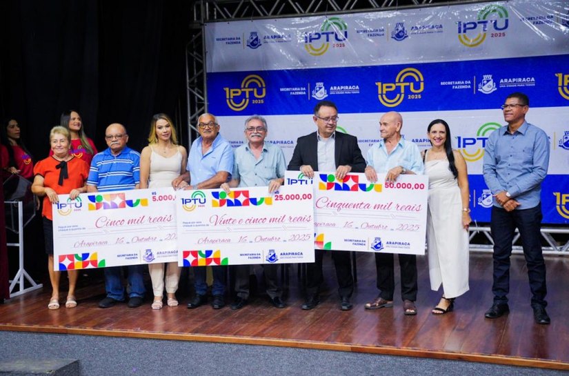 Prefeitura de Arapiraca realiza a premiação dos ganhadores da 1ª edição do IPTU 2025