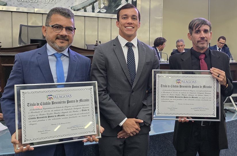 ALE concede título de Cidadão Benemérito Pontes de Miranda a Sandro Augusto e Plácido Nunes