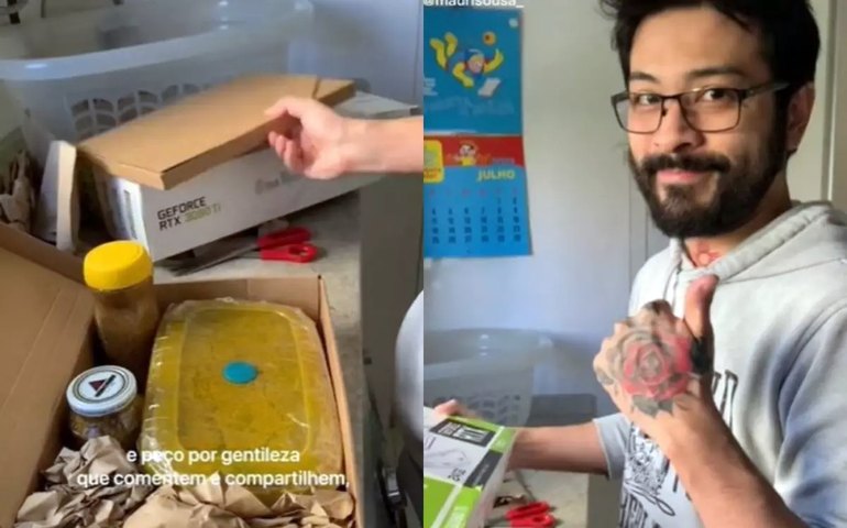 Filho de Maurício de Sousa faz compra de R$ 14 mil e recebe areia