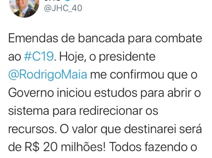 Covid-19: Deputado alagoano convence Bolsonaro a abrir sistema com R$ 8 bilhões contra o Coronavírus