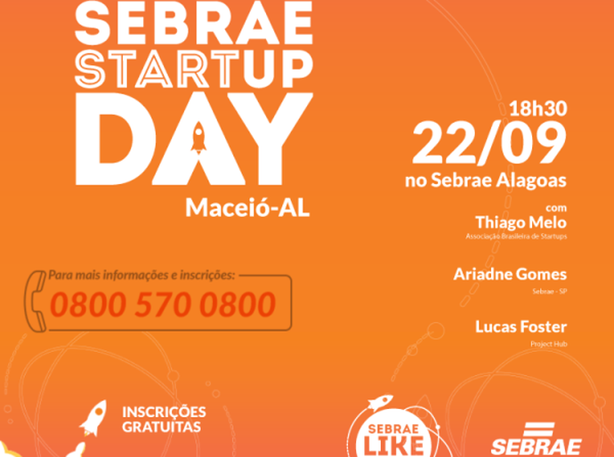 Alagoas está entre os estados que vai apresentar o Sebrae Startup Day