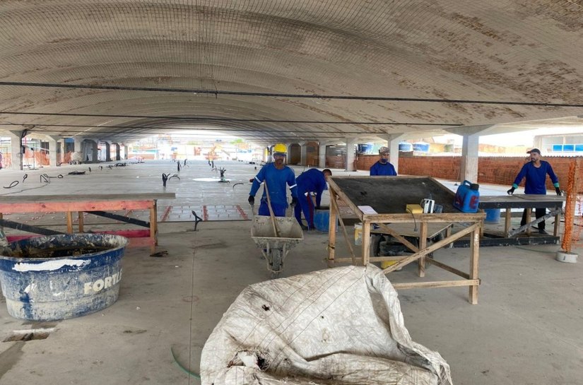 Mercado da Produção tem obras concentradas na segunda etapa de revitalização