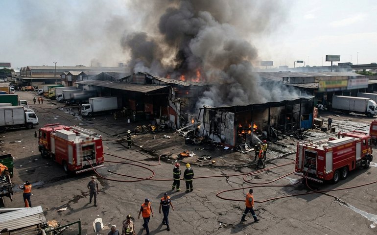 Ceasa, em Irajá, é atingida por incêndio