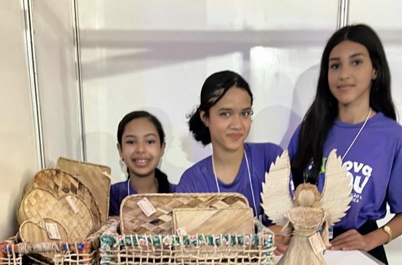 Escola da zona rural de Branquinha é a única de Alagoas a se destacar nacionalmente com oficinas da fibra de bananeira