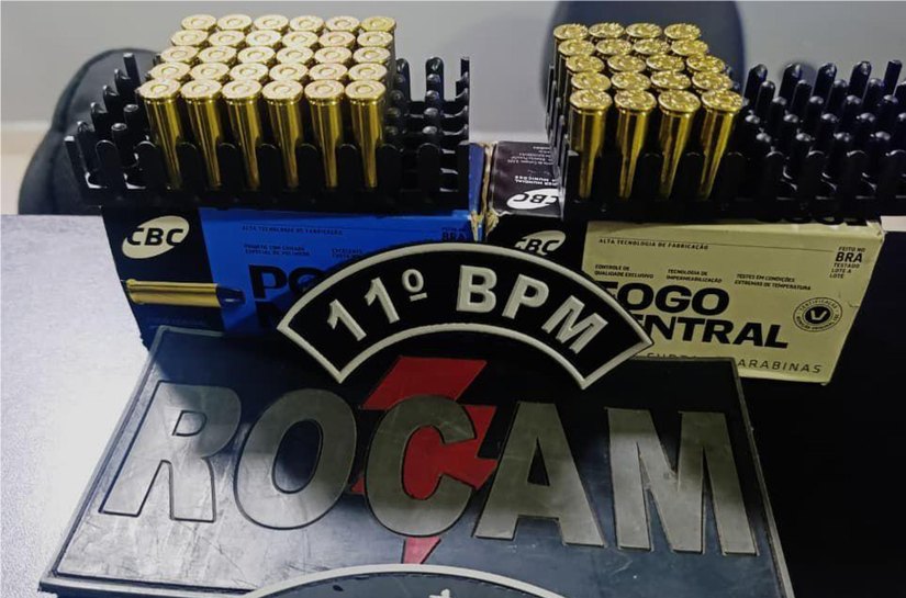 PM apreende armas e munições em cidades do interior do estado