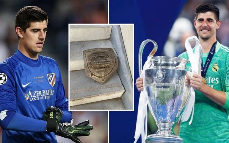 Torcedores removem homenagem a Courtois de calçada da fama do Atlético de Madrid
