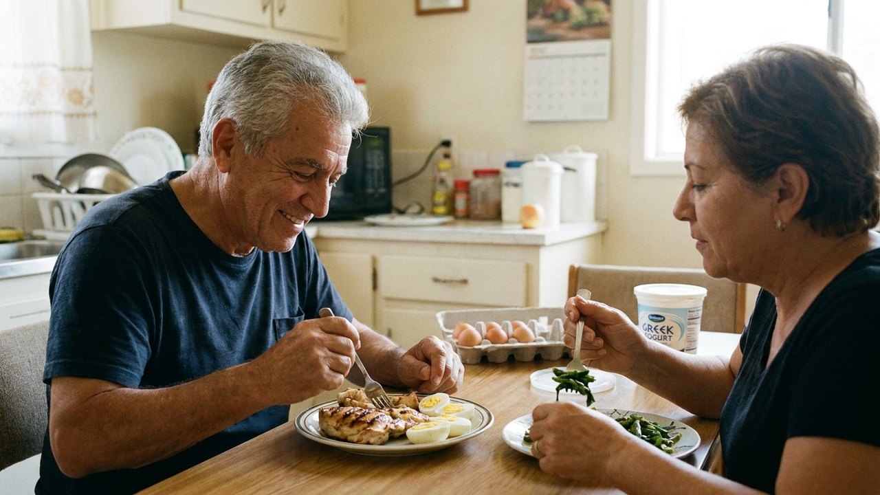 Comer proteína em todas as refeições ajuda a manter a força após os 60 anos
