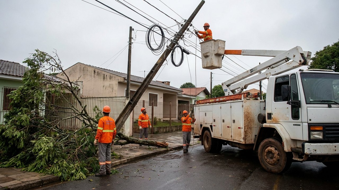 Quatro dias após vendaval, Light conclui recomposição da rede e Enel normaliza serviço para 99,9% dos clientes