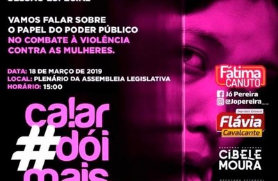 Rede de enfrentamento à violência contra as mulheres será debatida em sessão especial na ALE