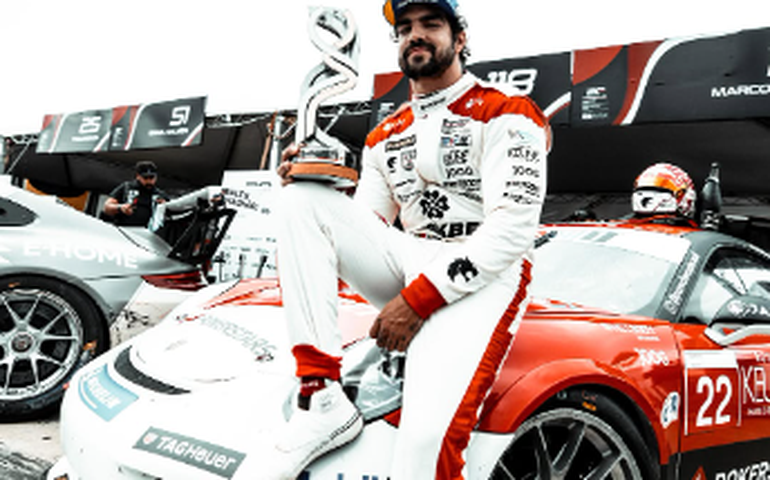 Caio Castro sofre acidente de carro durante treino para corrida