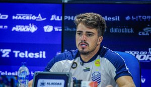 Matheus Melo na coletiva desta quarta-feira (15) / Foto: ASCOM CSA