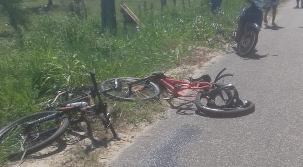 ciclista precisa de doação