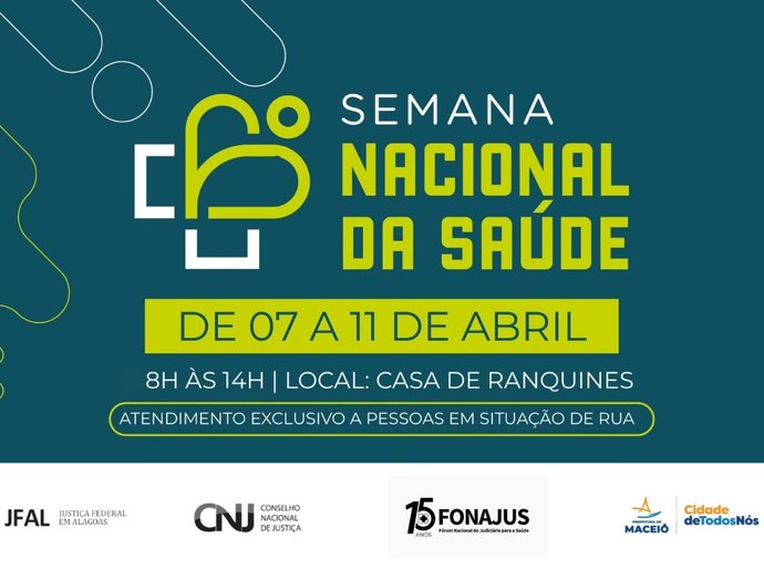 Justiça Federal realiza Semana Nacional da Saúde com mutirão de julgamento de casos de saúde e de ações para atendimento a população vulnerável