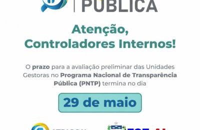 Atenção: dia 29 de maio é o prazo final para enviar as respostas no PNTP