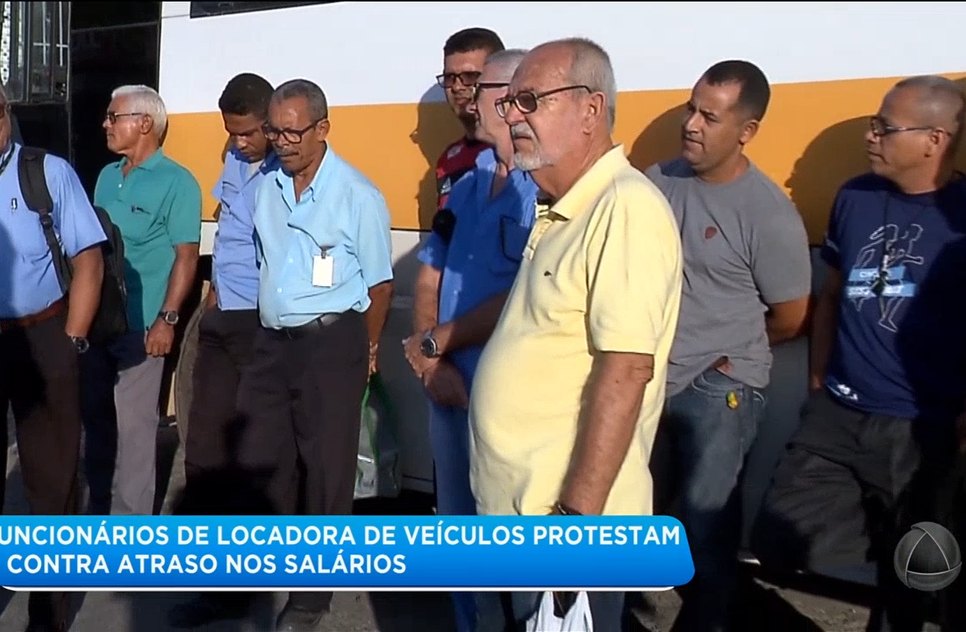 Funcionários locadora de veículos protesto