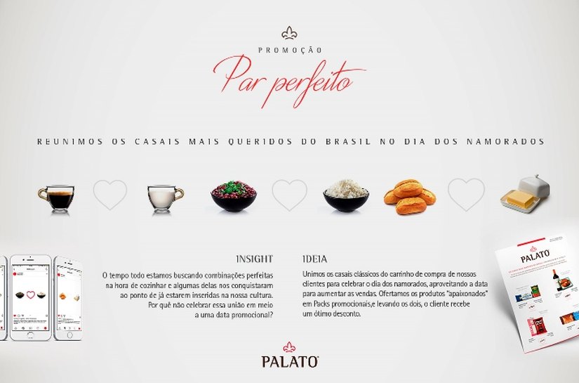 Produtos “namoram” em campanha da rede Palato para o Dia dos Namorados