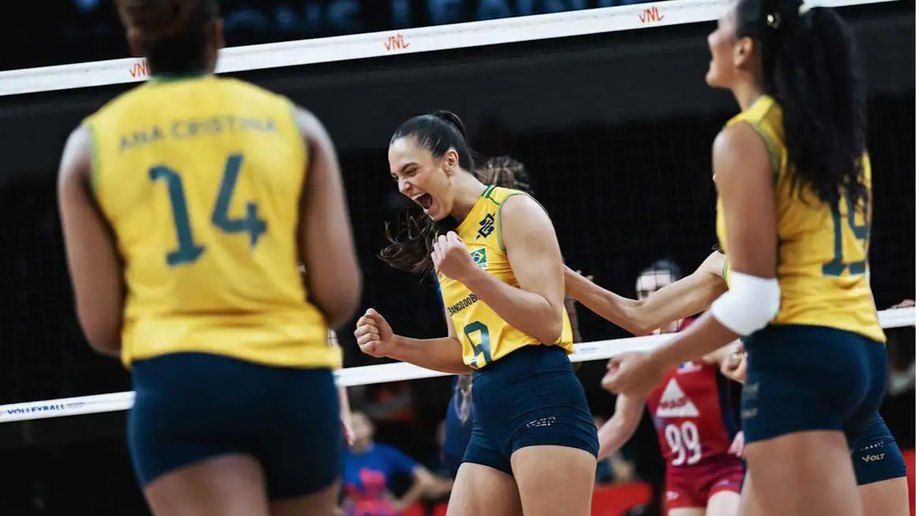 Brasil domina França e segue sem perder na Liga das Nações feminina