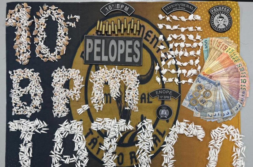 Polícia Militar apreende mais de 1,4 mil porções de entorpecentes durante operação em Palmeira dos Índios