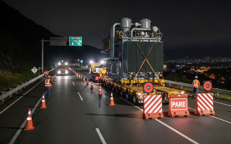 Serra das Araras será interditada na noite de domingo para transporte de transformador