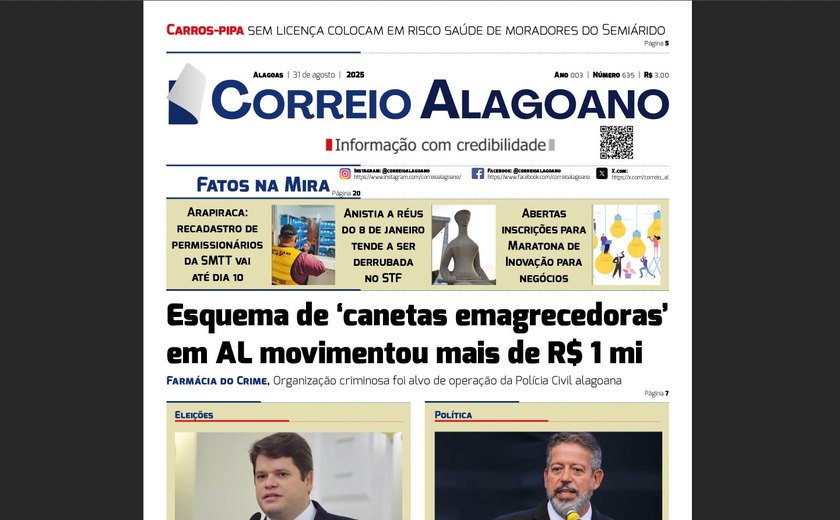 Esquema de ‘canetas emagrecedoras’ em AL movimentou mais de R$ 1 mi