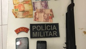 Dupla suspeita de assaltar mercearia com espingarda é presa em Cristinápolis / Foto: Foto: Polícia Militar/SE