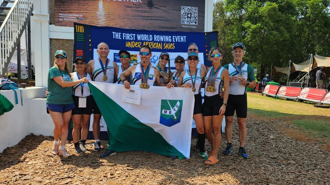 Com 47 medalhas, brasileiros se destacam em Mundial master de remo