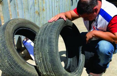 Ação conjunta recolhe mais de 1.700 pneus descartados irregularmente em áreas da capital