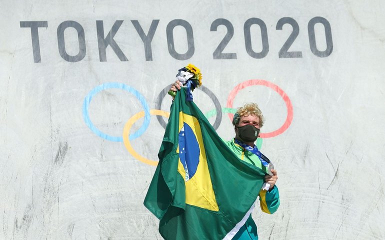 Pedro Barros fatura a prata no encerramento do skate nos Jogos de Tóquio