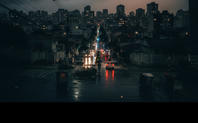 SP registra mais de 120 mil imóveis sem luz em dia de garoa e ventos de até 50 km/h