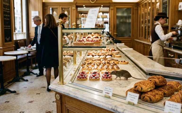 Rato é flagrado em confeitaria de luxo em Paris e viraliza nas redes