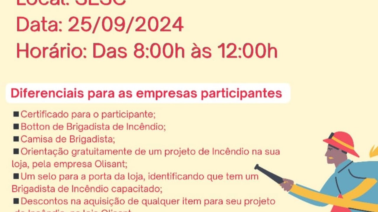 Sindilojas e Acena promovem curso gratuito para formação de Brigada de Incêndio do Comércio de Arapiraca