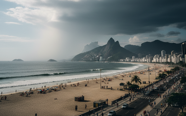 Rio terá céu parcialmente nublado e pancadas de chuva, com máxima de 35°C nesta quarta