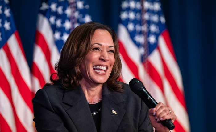 ﻿A candidata à presidência dos Estados Unidos, Kamala Harris