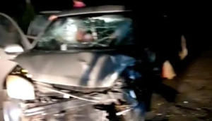 Colisão envolvendo três carros deixa motorista ferido e outro preso às ferragens em Malhador