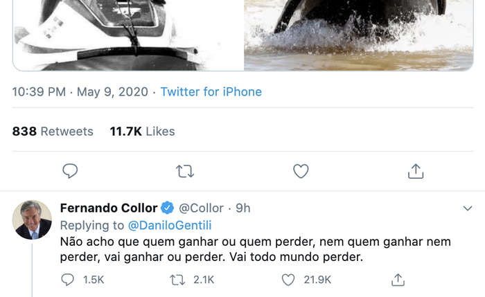 Collor e Bolsonaro no jetski