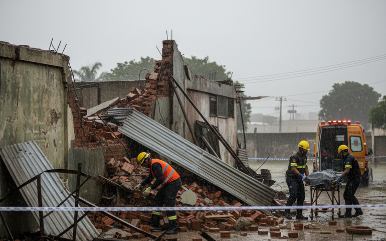 Desmoronamento de muro deixa uma pessoa morta e duas feridas em Franca (SP)