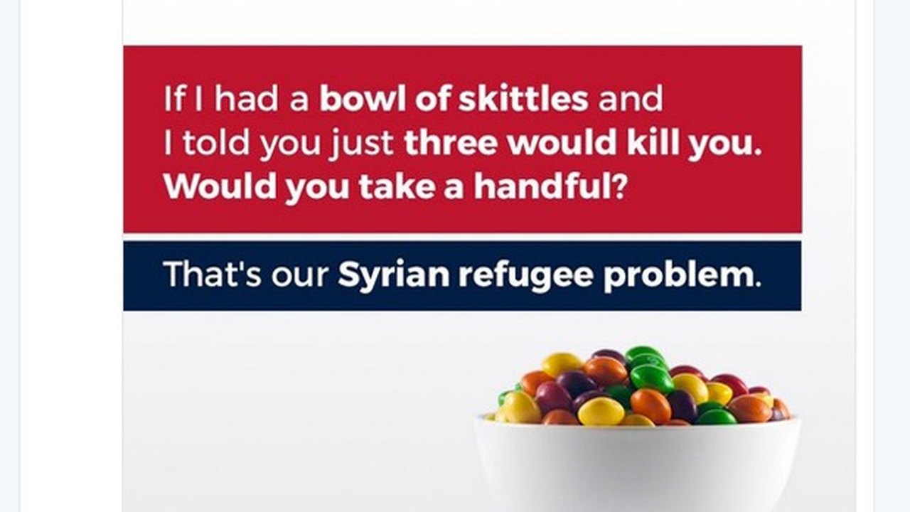 Filho de Trump compara refugiados sírios a doces envenenados