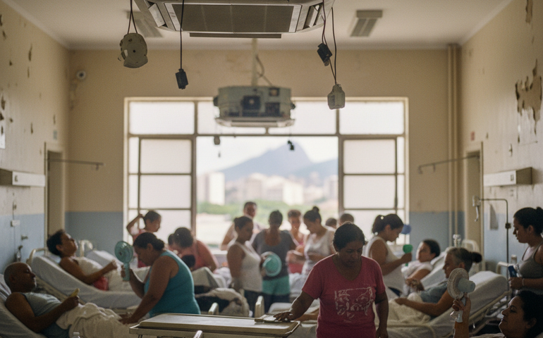 Defeito em ar-condicionado expõe pacientes ao calor extremo no Hospital Souza Aguiar
