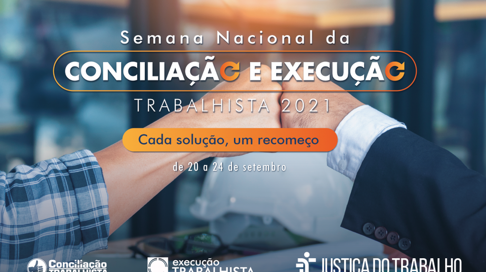 Semana da Conciliação da Justiça do Trabalho acontecerá de 20 a 24 de setembro