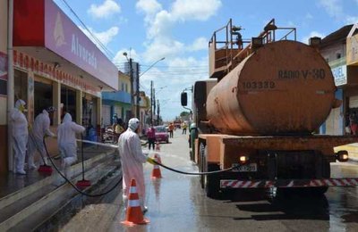 Prefeitura de Coruripe dá continuidade à ação de desinfecção no município