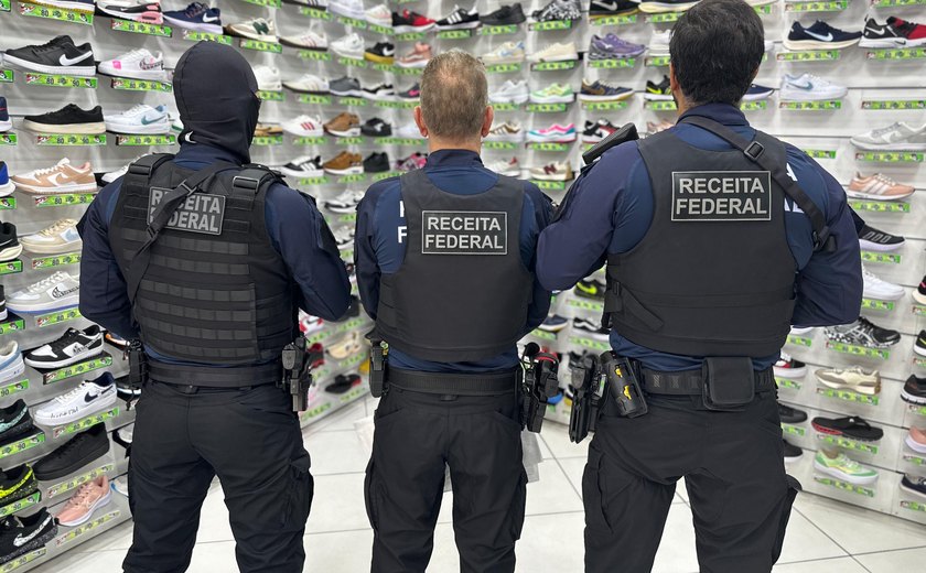 Receita Federal apreende R$ 3 milhões em tênis falsificados no Centro de Maceió