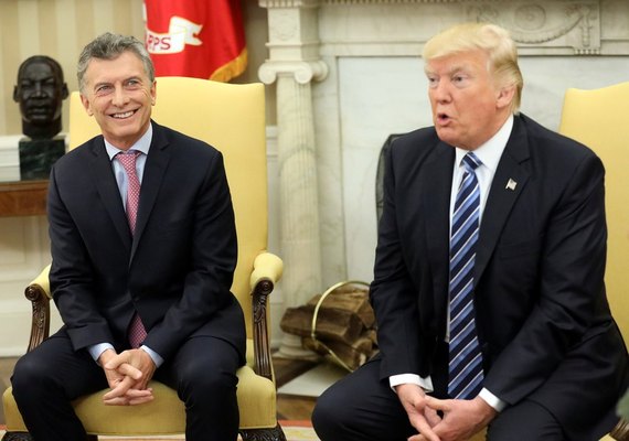 Presidente argentino Mauricio Macri se reúne com Trump na Casa Branca