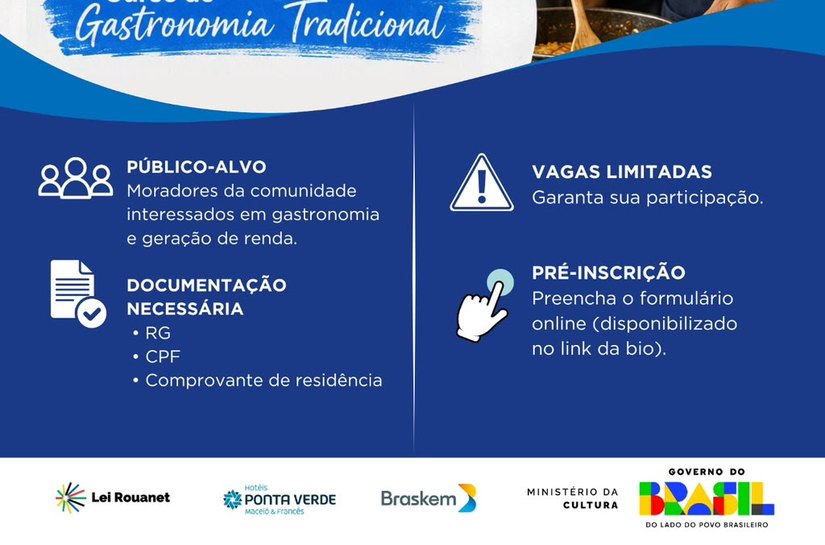 Sururu: curso de gastronomia prioriza marisco, valoriza a cultura local e gera oportunidades para comunidade lagunar