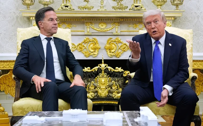 Trump se reuniu com o líder da OTAN, Rutte, depois de refletir sobre a retirada da aliança militar
