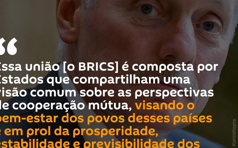 O BRICS nunca empreendeu quaisquer ações contra terceiros países ou contra moedas de terceiros países, declarou o porta-voz presidencial da Rússia, Dmitry Peskov.