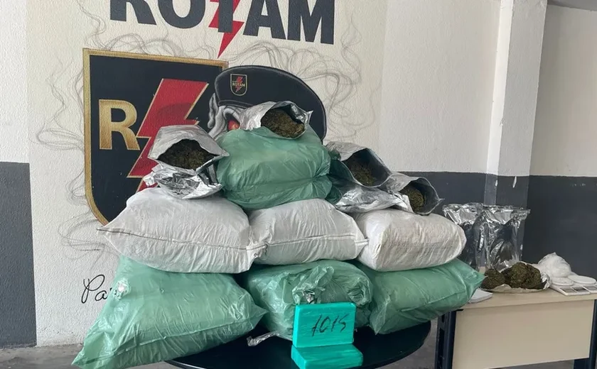 PM de Alagoas apreende mais de 600 kg de drogas e 25 armas em operações pelo estado